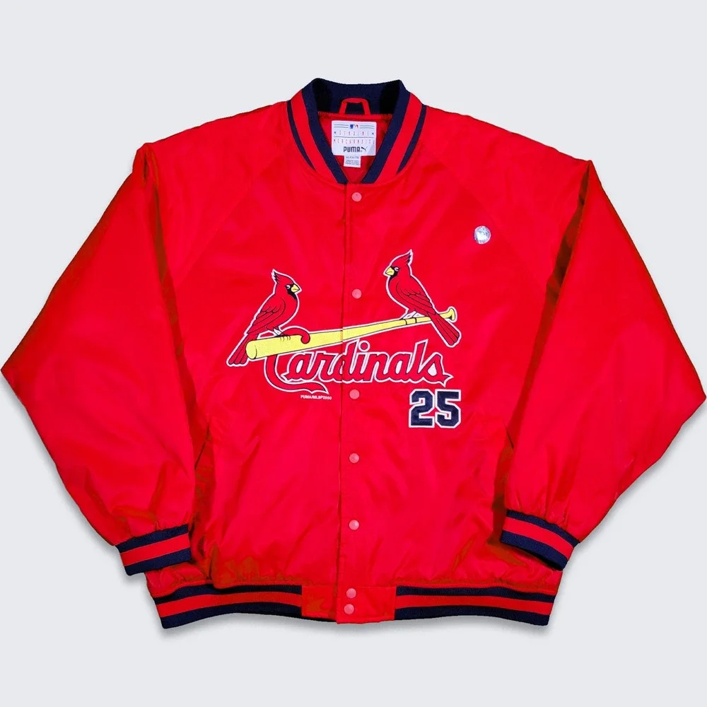 St. Louis Cardinals Vintage Mark McGwire Puma Bomber Jacket